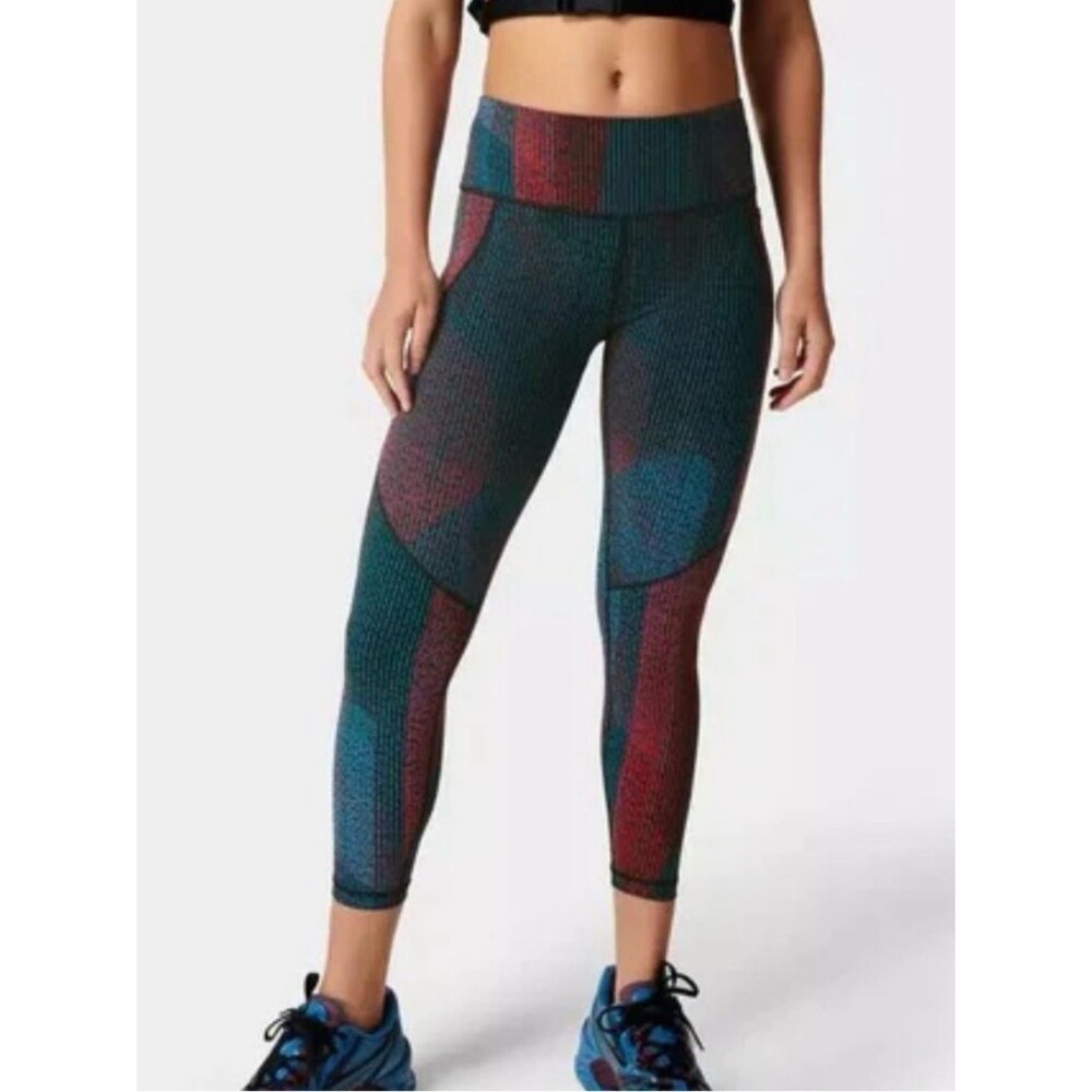 Sweaty Betty Power Pocket Workout Leggings Blue Black size 8